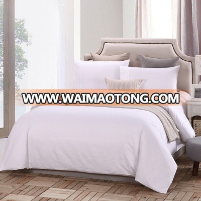 China supplier white 100% cotton satten bed sheet bedding set