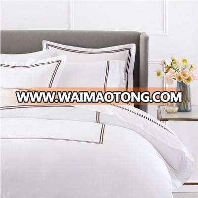 shengsheng duvet cover 100% cotton luxury hotel white embroidered hotel collection bedding set