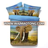 Magnificent Long Tusk African Elephant 3d animal bed set